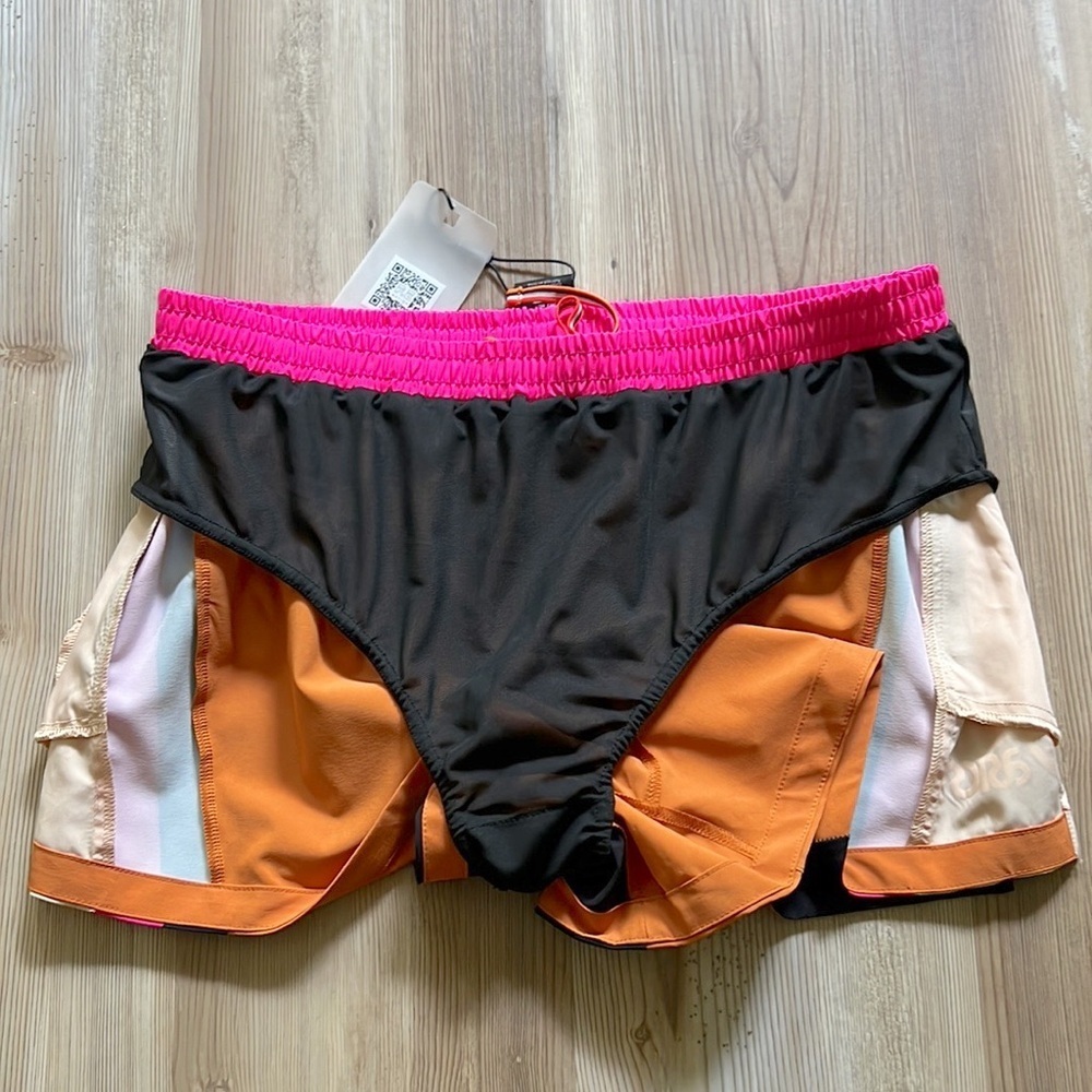 P.E Nation X Asics Sequence Running Short Golden Oak NWT - Picture 11 of 14
